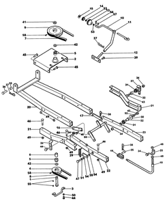 Snowthrower Frame, Lift And Drive Diagram and Parts List for 62542C (K00000001-K99999999)(1991) Lawn Boy Lawn Tractor